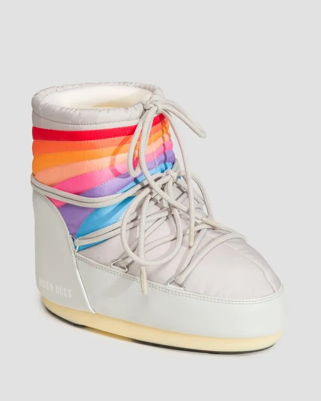 Stivali da neve da donna Moon Boot Icon Low Rainbow Grigi