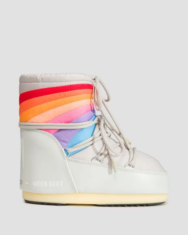 Stivali da neve da donna Moon Boot Icon Low Rainbow Grigi