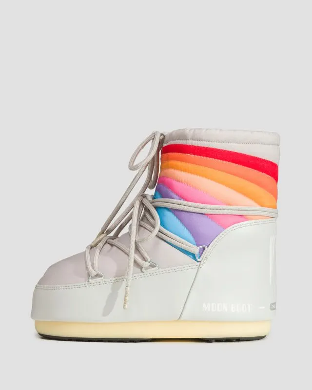Stivali da neve da donna Moon Boot Icon Low Rainbow Grigi