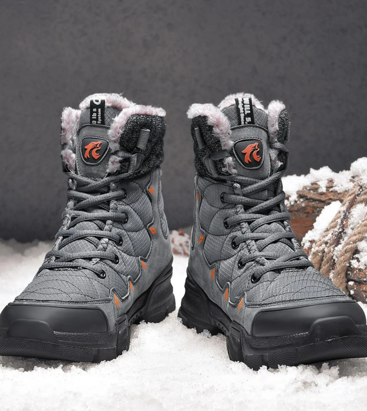Stivali da neve in peluche invernali da uomo nuovi Scarpe da neve calde per uomo Stivali invernali da esterno fatti a mano in ve