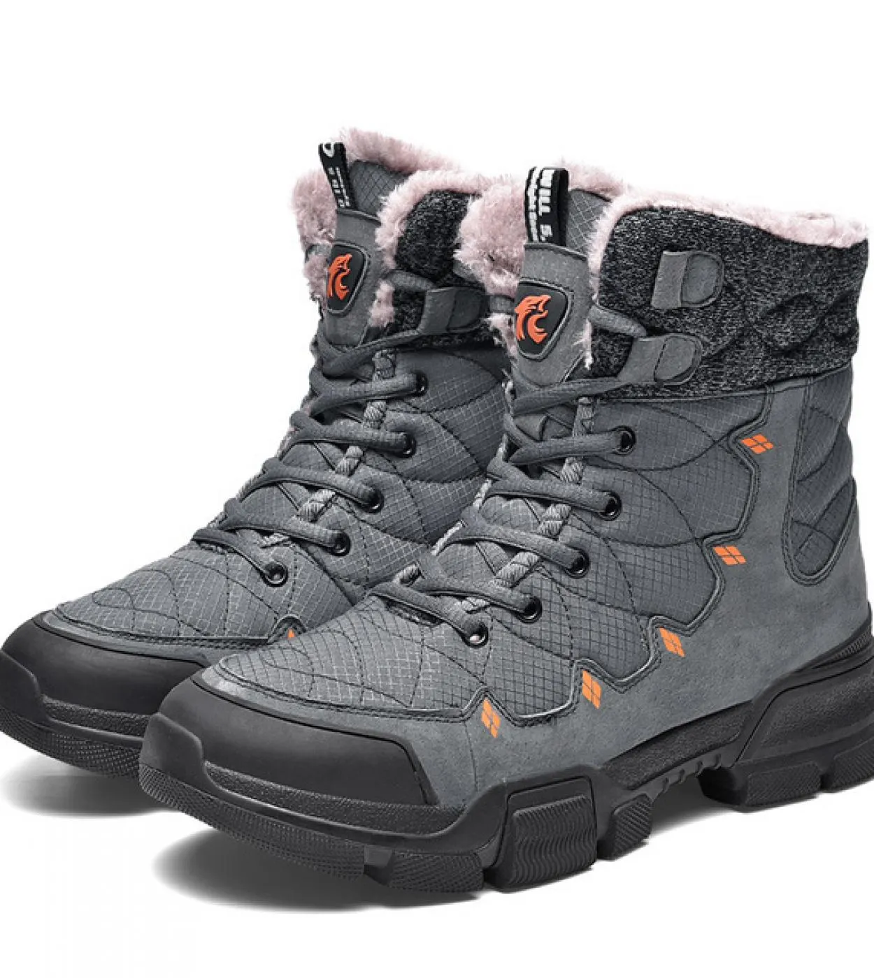 Stivali da neve in peluche invernali da uomo nuovi Scarpe da neve calde per uomo Stivali invernali da esterno fatti a mano in ve