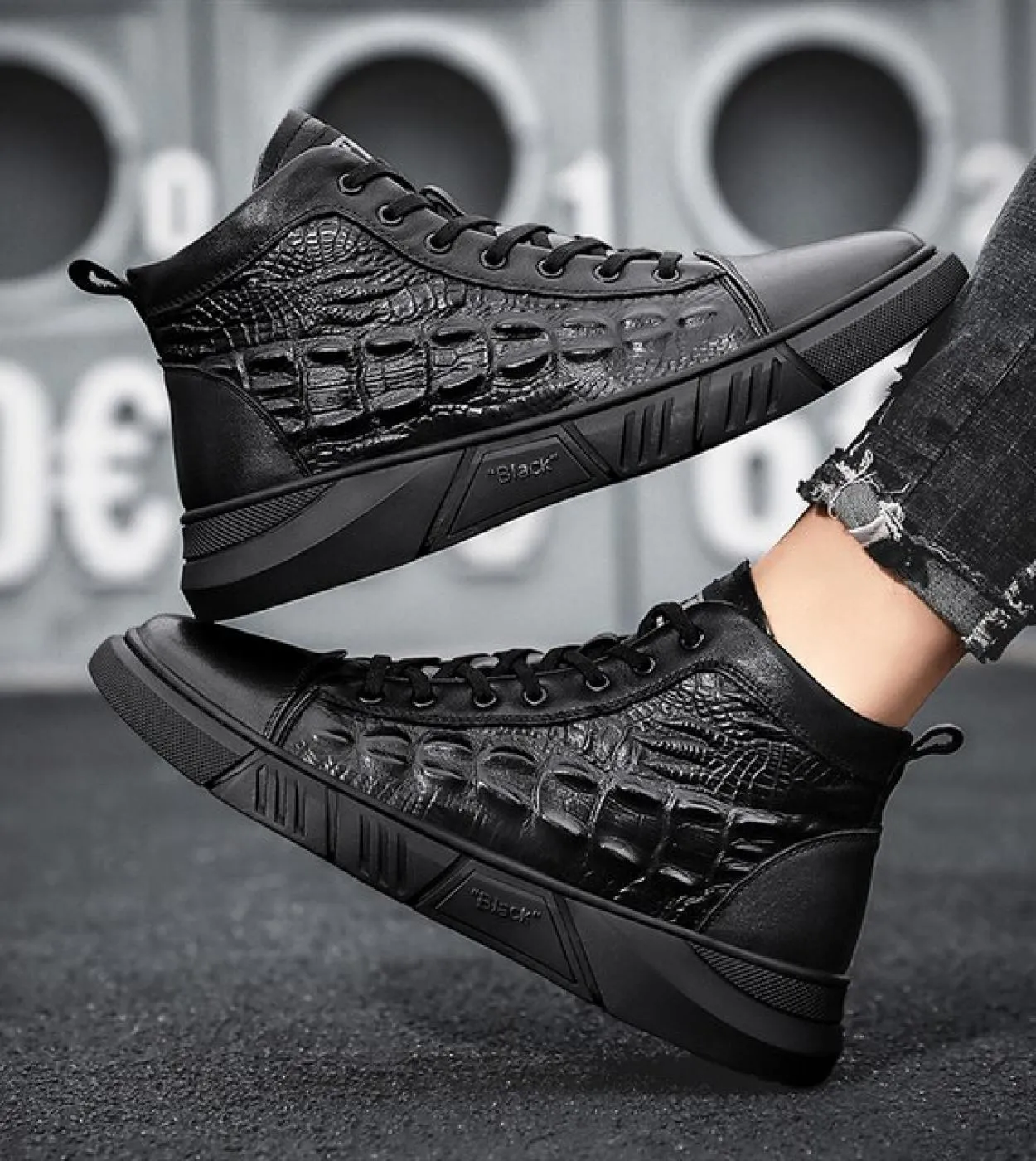 Stivali da neve invernali da uomo Sneakers in pelle PU Stivali da uomo caldi addensati Stivali da moto casual da lavoro antisciv