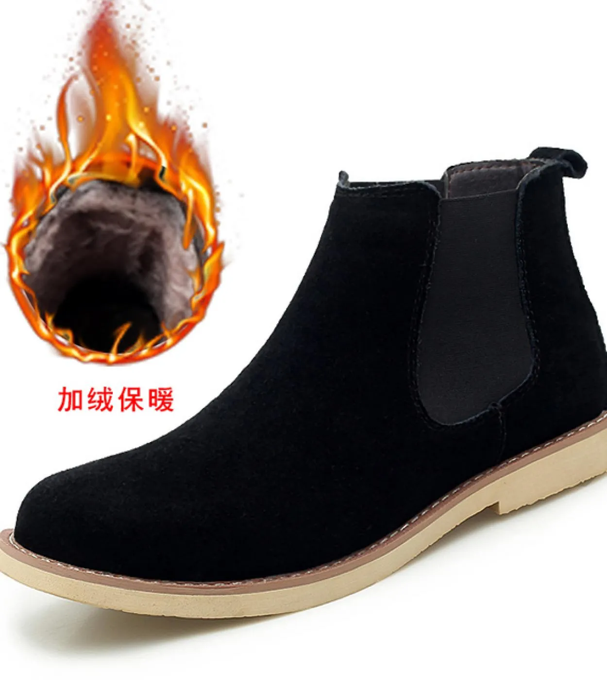 Stivali da uomo Luxury Spring  winter Elegant Chelsea Boots Uomo in pelle scamosciata di mucca Scarpe casual per amanti Plus Si
