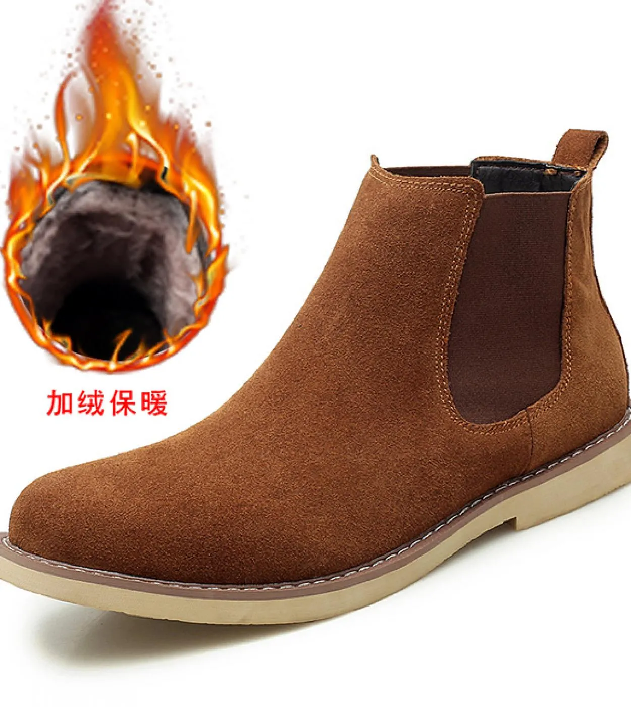 Stivali da uomo Luxury Spring  winter Elegant Chelsea Boots Uomo in pelle scamosciata di mucca Scarpe casual per amanti Plus Si