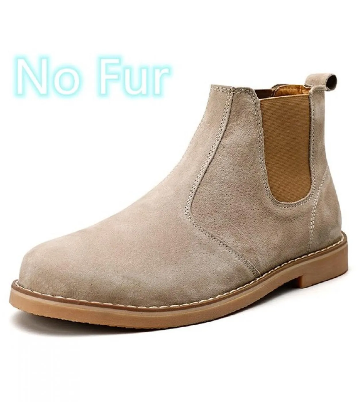 Stivali da uomo Scarpe in pelle scamosciata Scarpe da neve invernali Stivali da neve Scalda il vestito da lavoro alla caviglia d