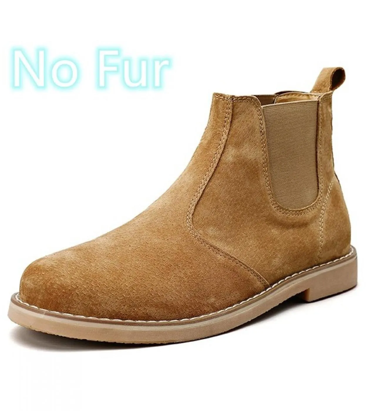 Stivali da uomo Scarpe in pelle scamosciata Scarpe da neve invernali Stivali da neve Scalda il vestito da lavoro alla caviglia d