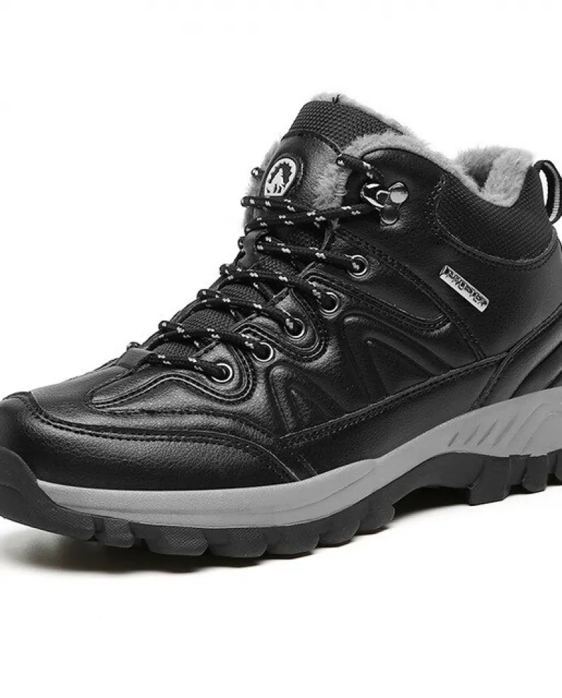 Stivali invernali caldi da uomo Stivali da neve da escursionismo allaperto impermeabili Taglie forti Sneakers casual Stivali mi