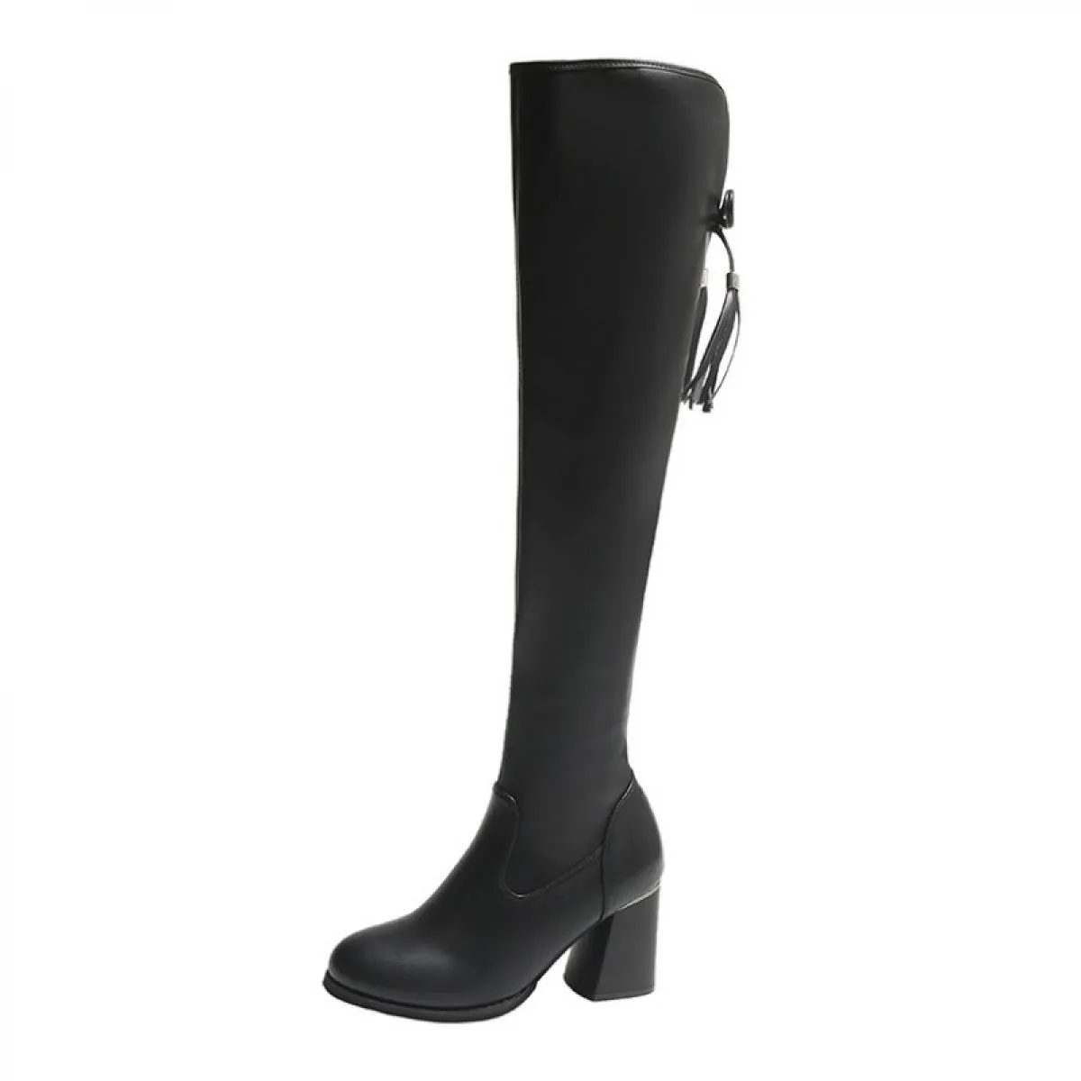 Stivali sopra il ginocchio Chelsea Stivali invernali da donna Scarpe robuste Stivali da moto di marca 2023 Nuove pompe Abito Gla