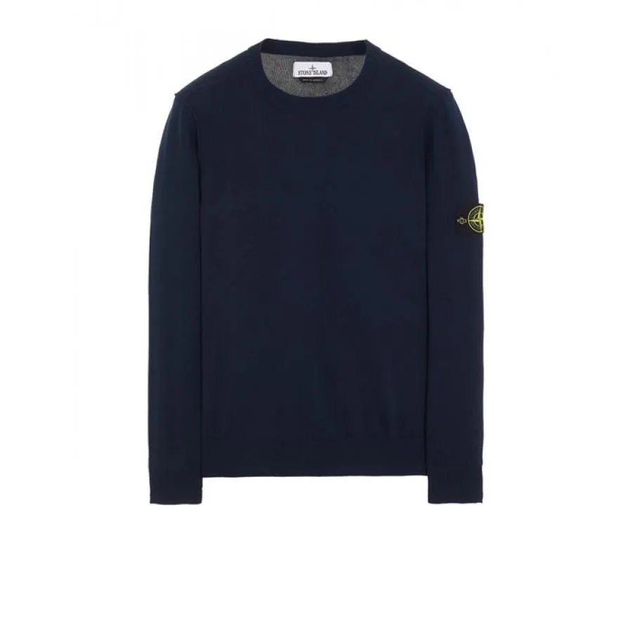 --Stone Island Maglia Girocollo In Morbido Cotone Organico-