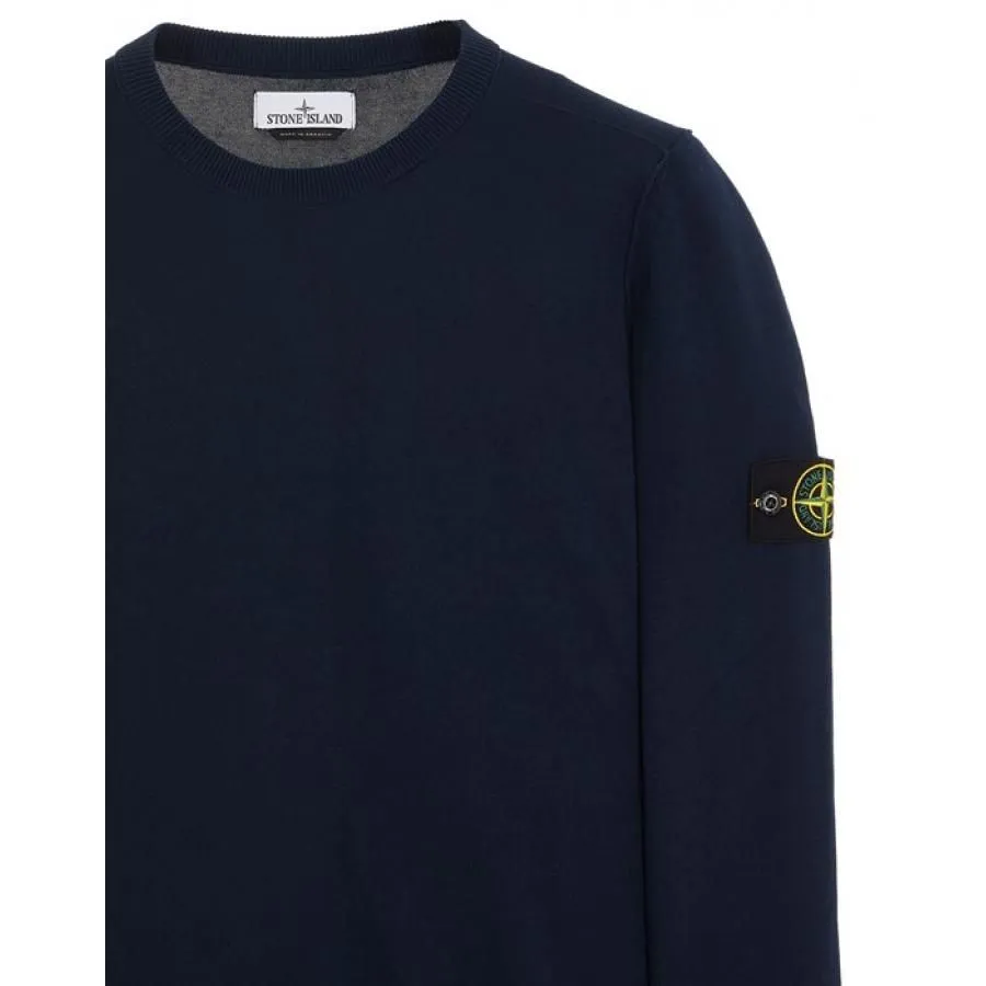 --Stone Island Maglia Girocollo In Morbido Cotone Organico-