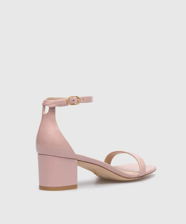 Stuart Weitzman Sandali Simplecurve 50 in vernice rosa SE120