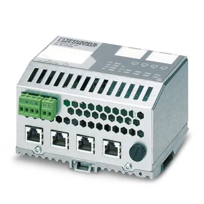 Switch Ethernet industriale Phoenix Contact 4 porte RJ45, 10/100Mbit/s, montaggio Guida DIN