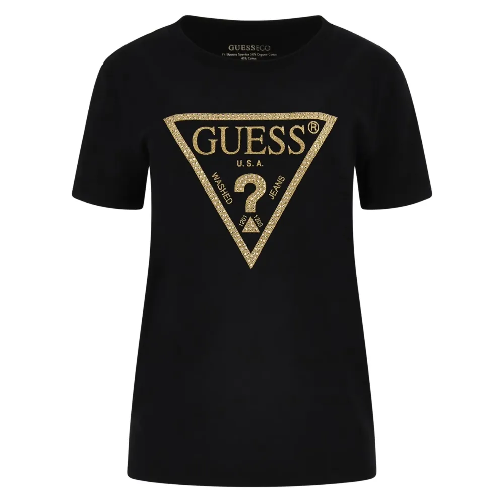 T-shirt Guess stretch logo triangolo