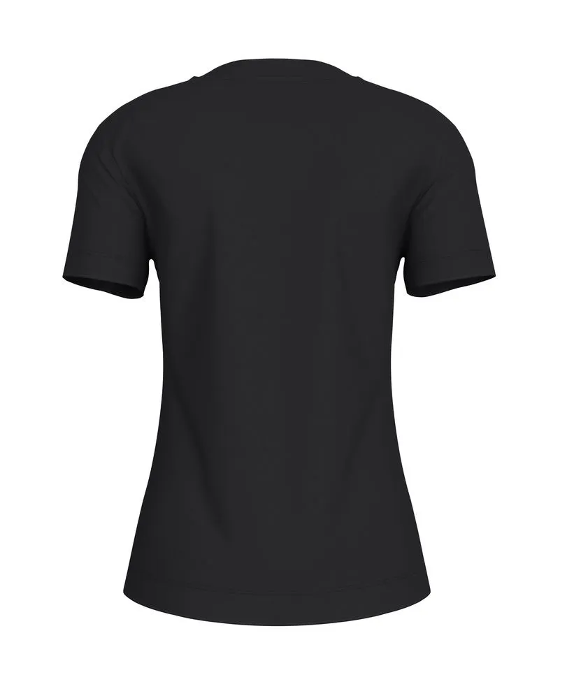 T-Shirt Monologo Slim Donna Nera