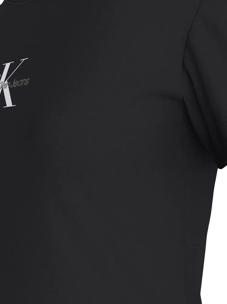 T-Shirt Monologo Slim Donna Nera