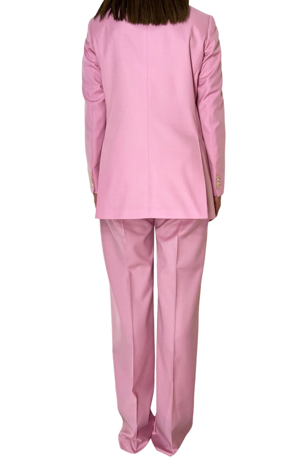Tailleur donna doppiopetto 60% Lana Super120’s 40% poliestere Holland & Sherry Rosa