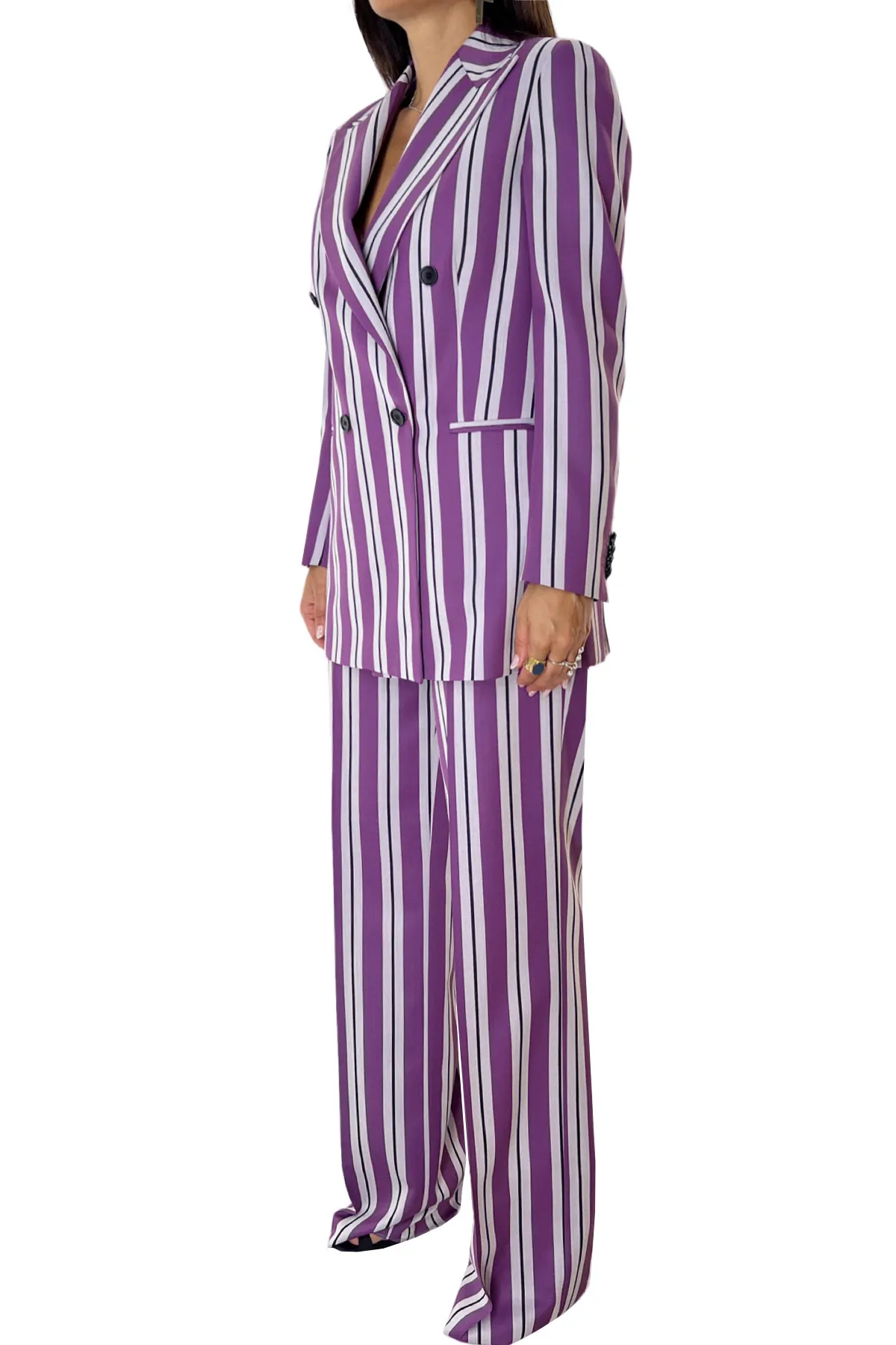 Tailleur donna doppiopetto 70% Lana Super120’s 30% Teclana Holland & Sherry Viola