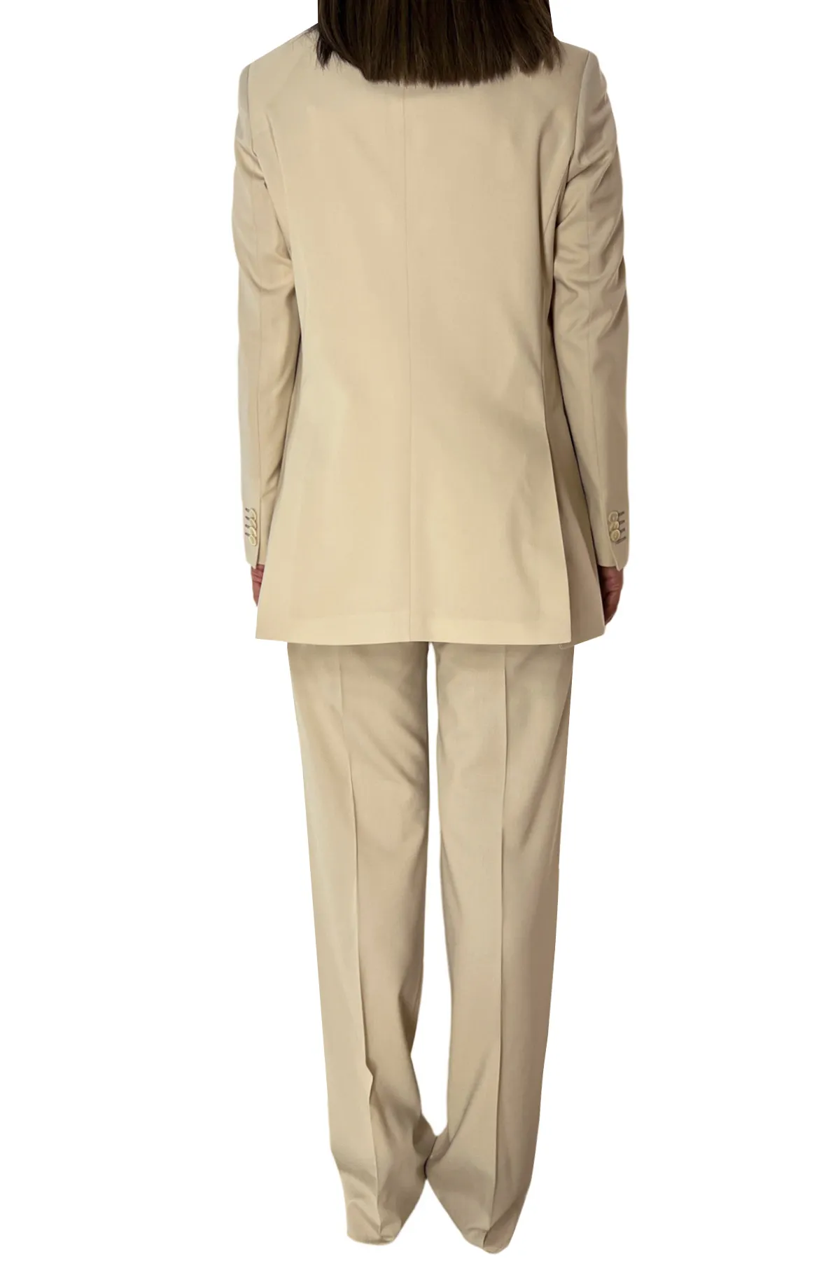 Tailleur donna doppiopetto 98% Lana Super100’s 2% Lycra Holland & Sherry Beige