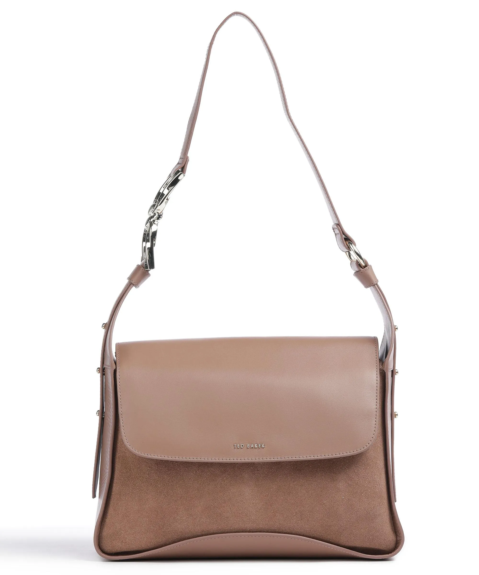  Ted Baker Cheriah Borsa hobo pelle bovina ruvida, pelle di vacchetta liscia marrone  