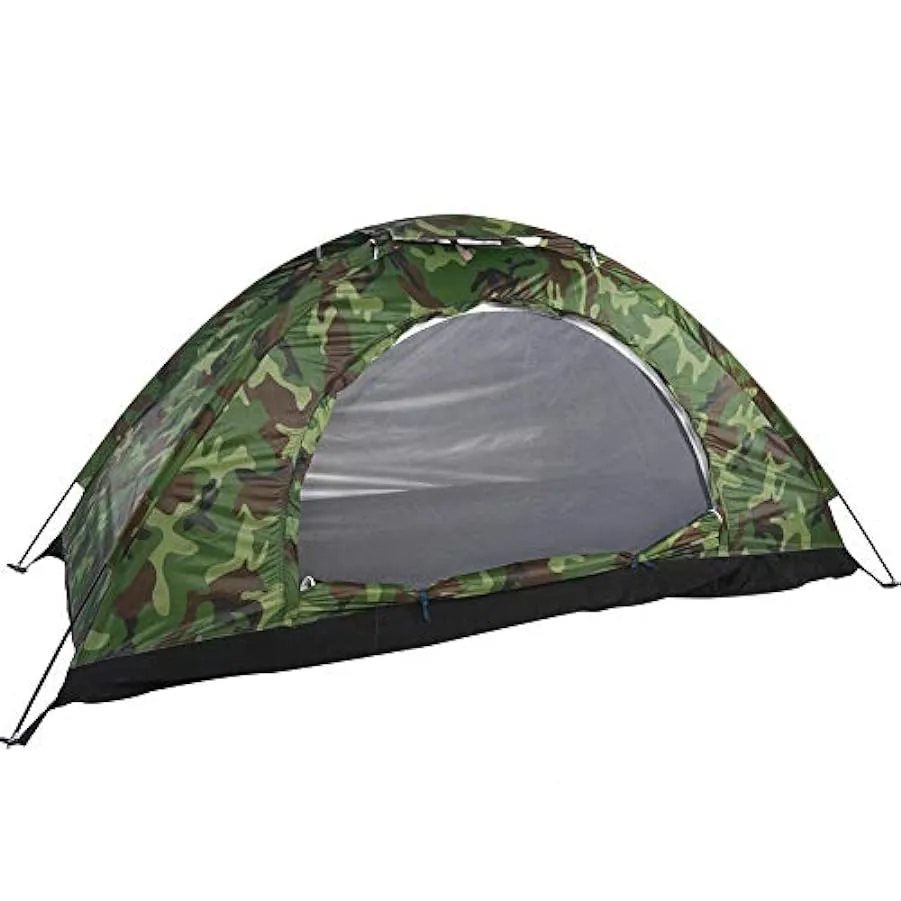 Tenda da campeggio, tenda mimetica impermeabile all’aperto, tenda portatile per una persona per l’escursionismo 201545242