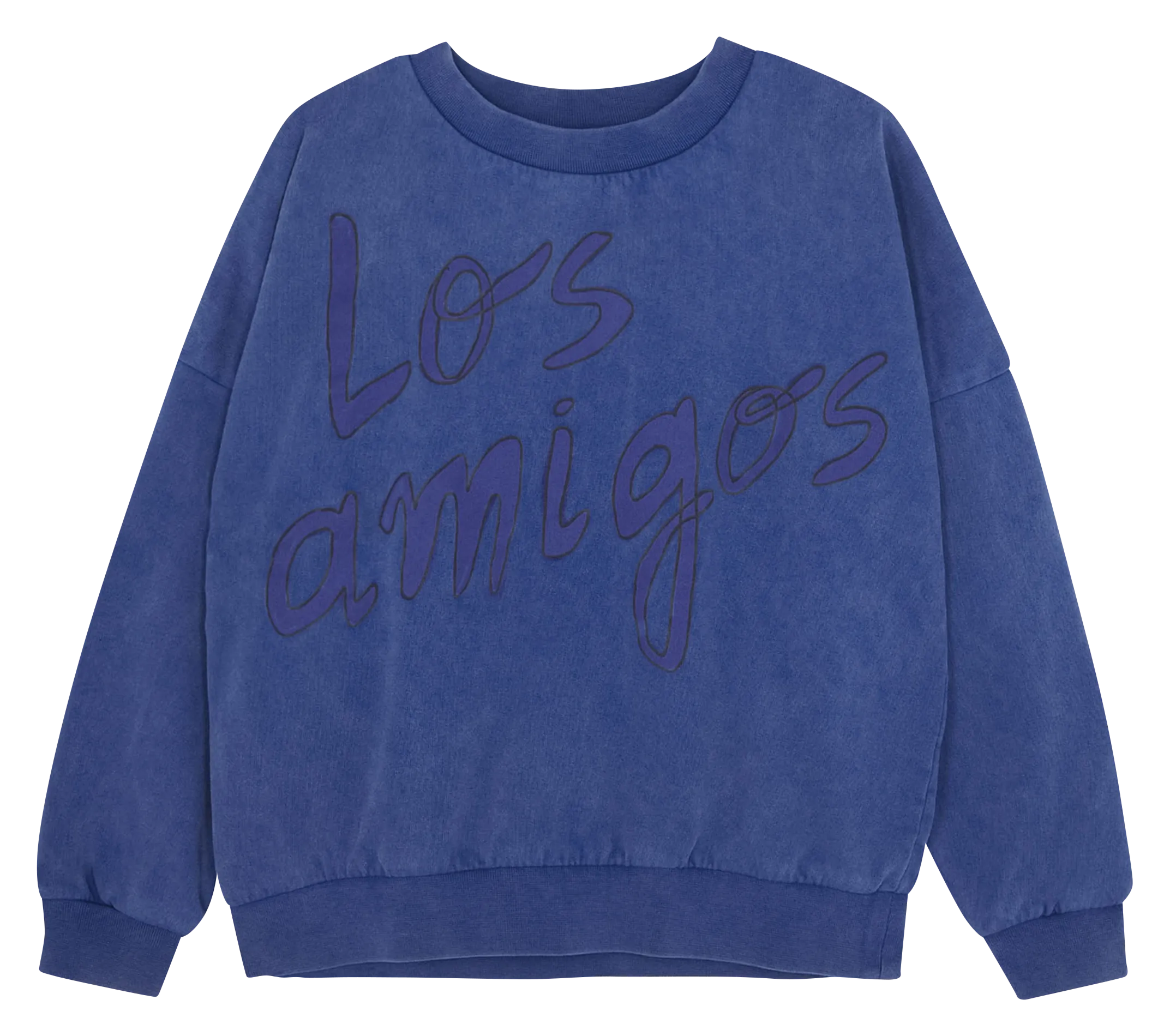  THE CAMPAMENTO   Felpa scollo tondo stampata in cotone | Blu