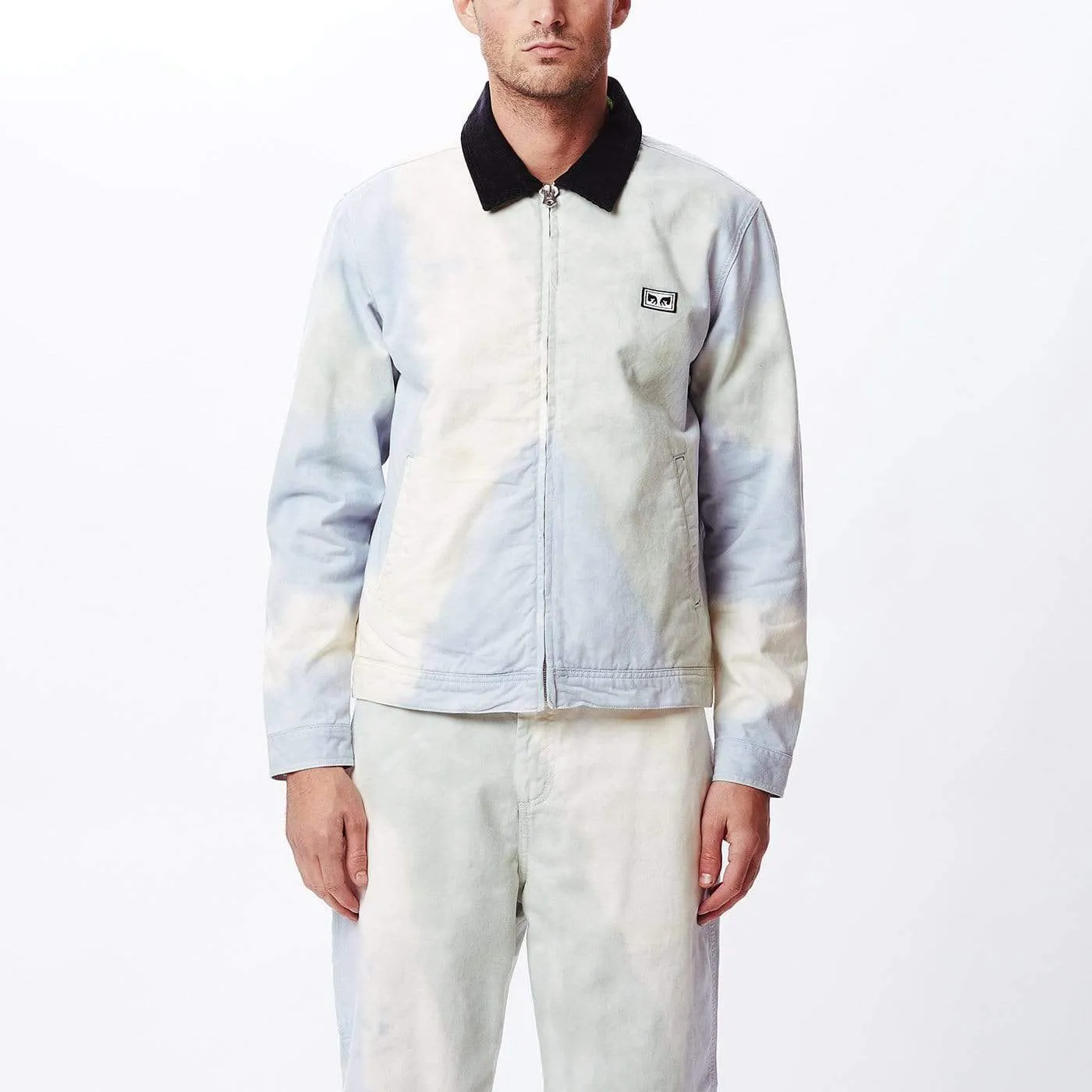 Tie Dye Work Jacket Good Grey Multi