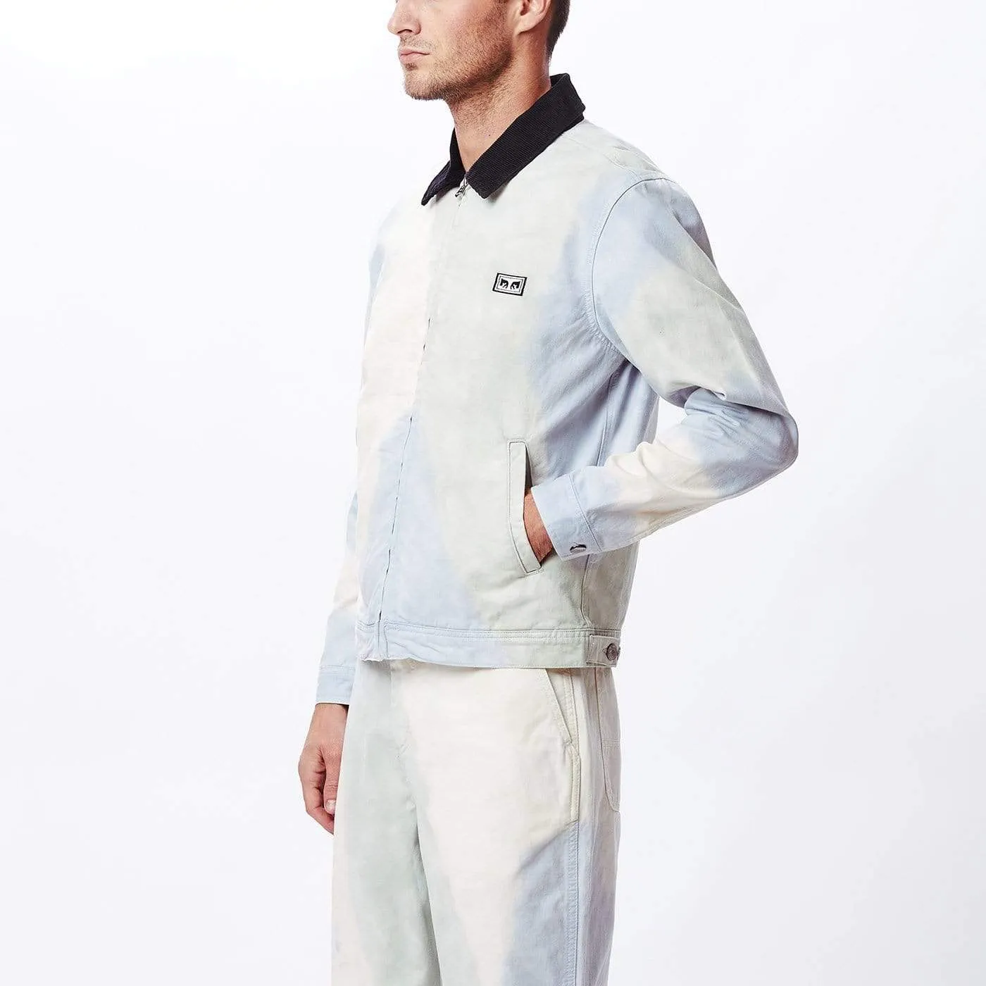 Tie Dye Work Jacket Good Grey Multi