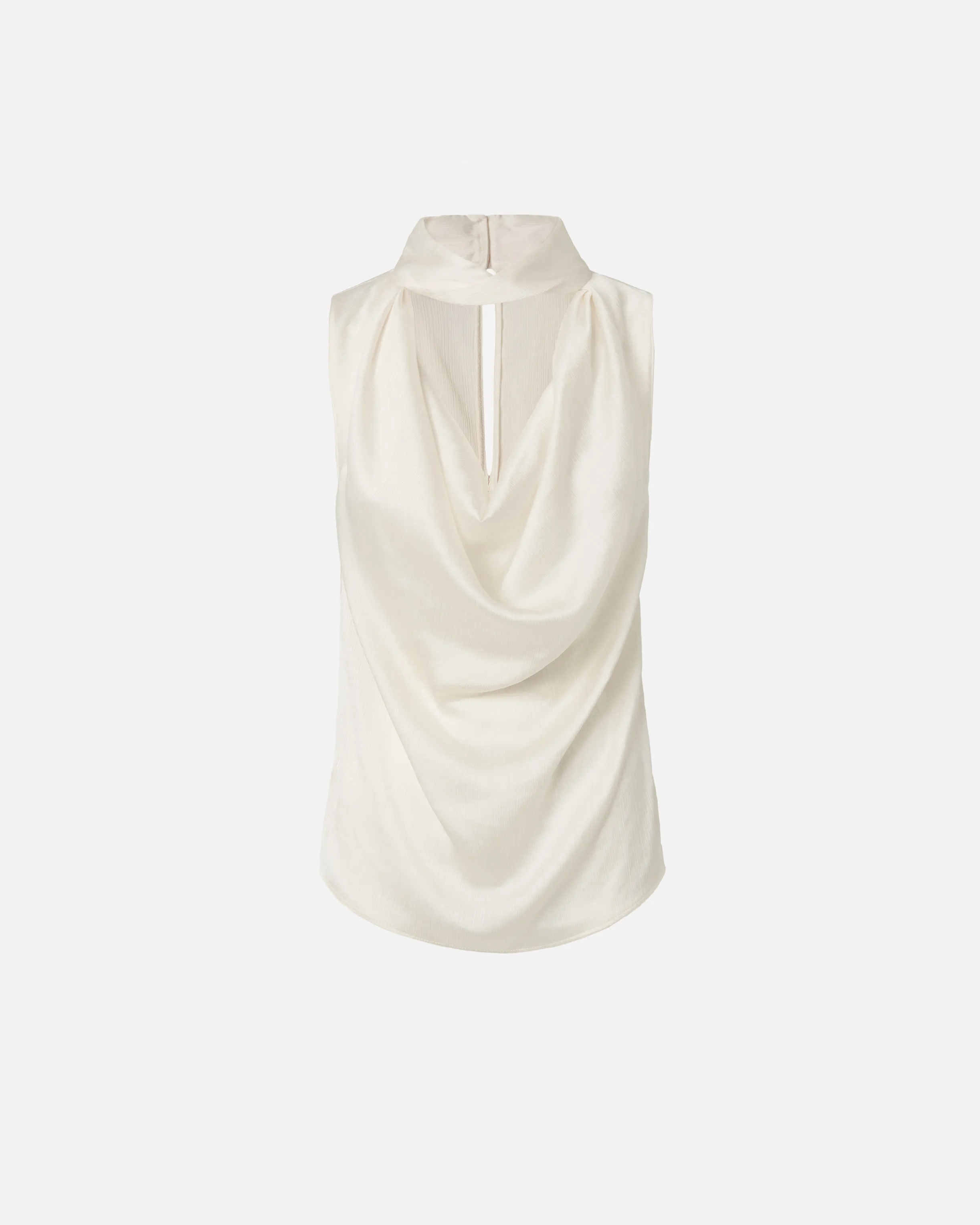  Top drappeggiato in satin increspato    