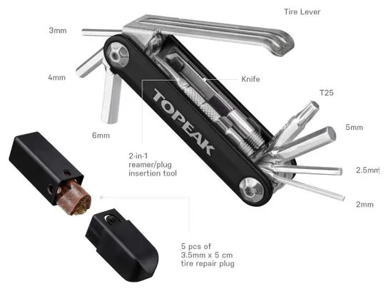 Topeak Ninja Master+ ToolBox T11 Nero