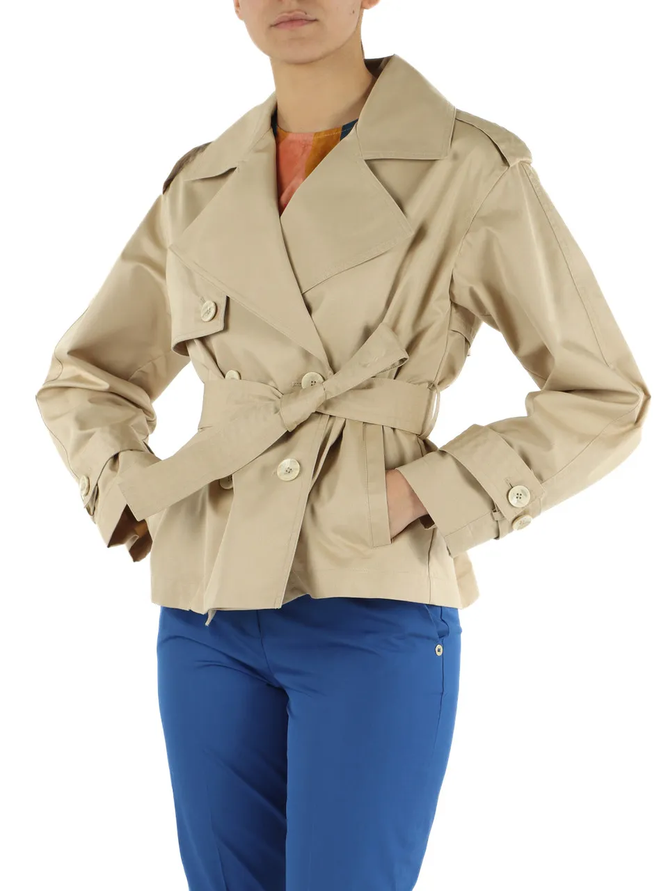 Trench corto in misto cotone VIK
