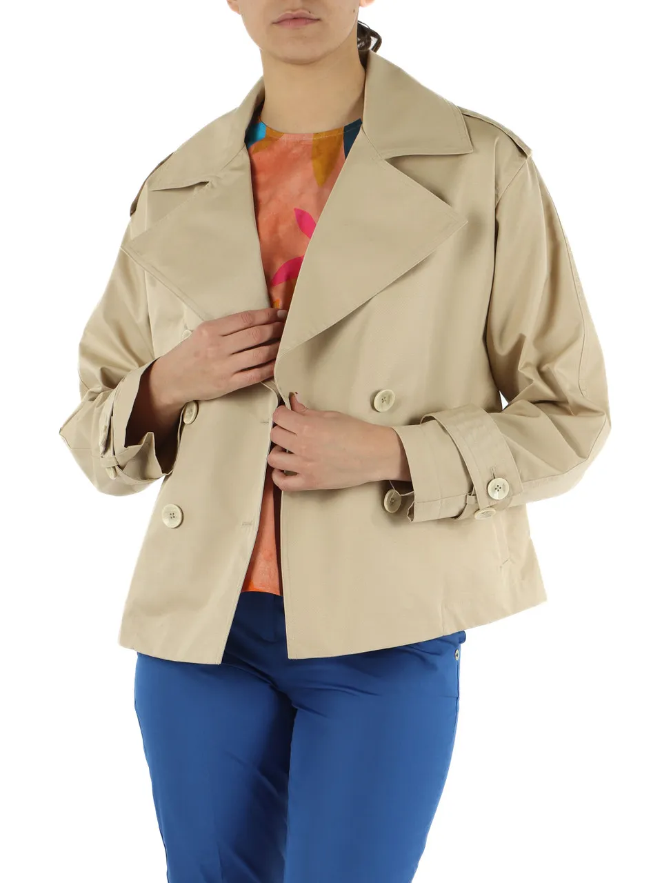 Trench corto in misto cotone VIK