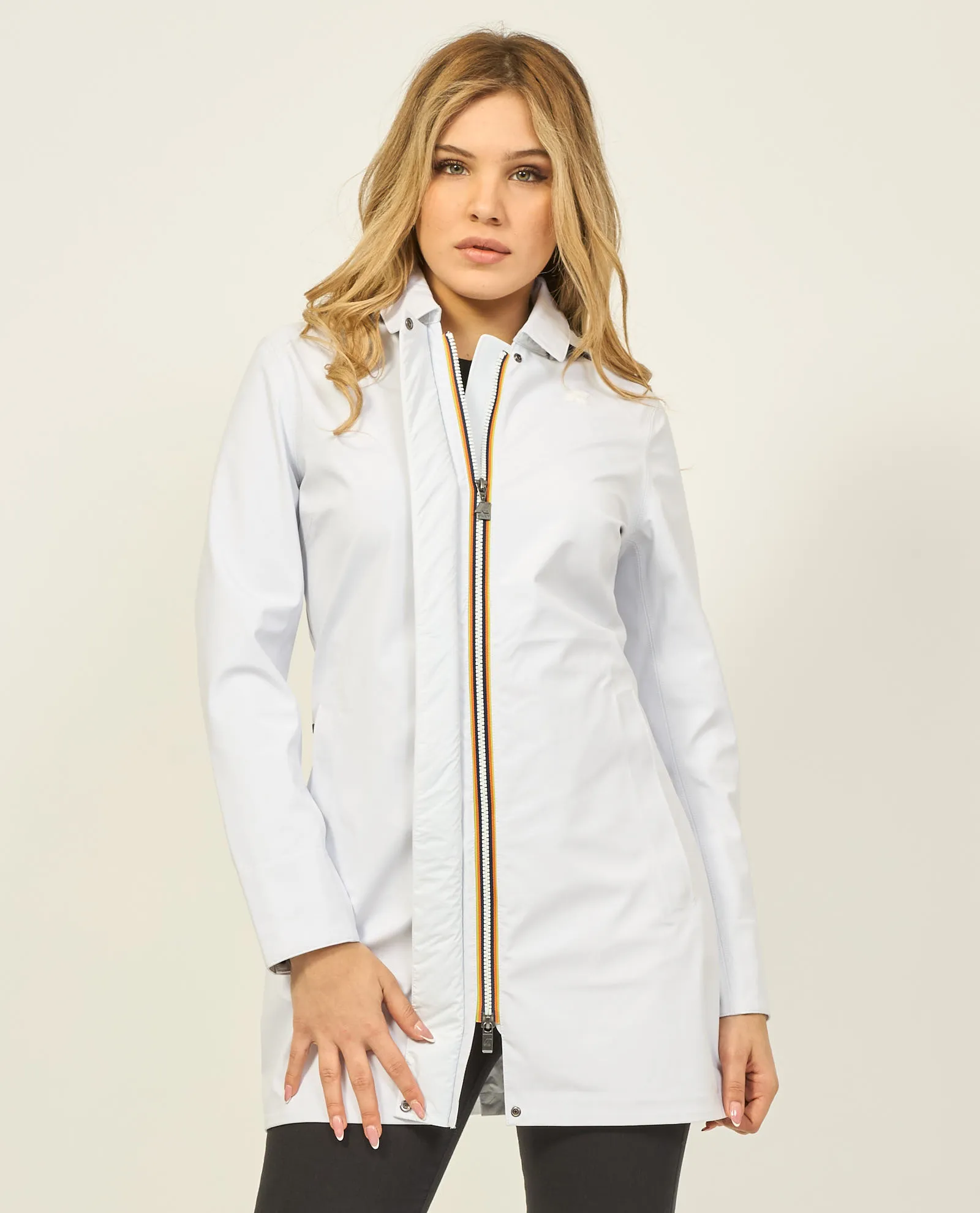 Trench donna Mathy di K-way con cappuccio e logo