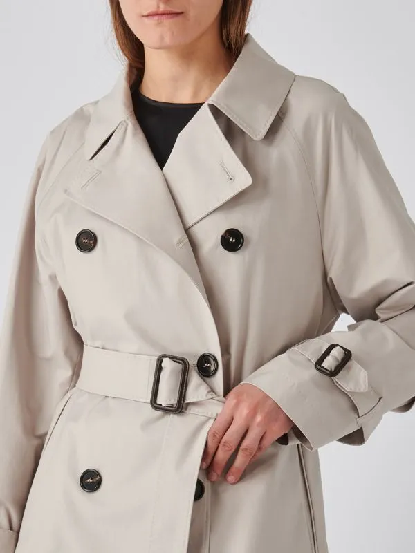 Trench donna Max Mara The Cube Titrench in misto cotone Ecru'