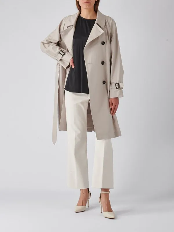 Trench donna Max Mara The Cube Titrench in misto cotone Ecru'