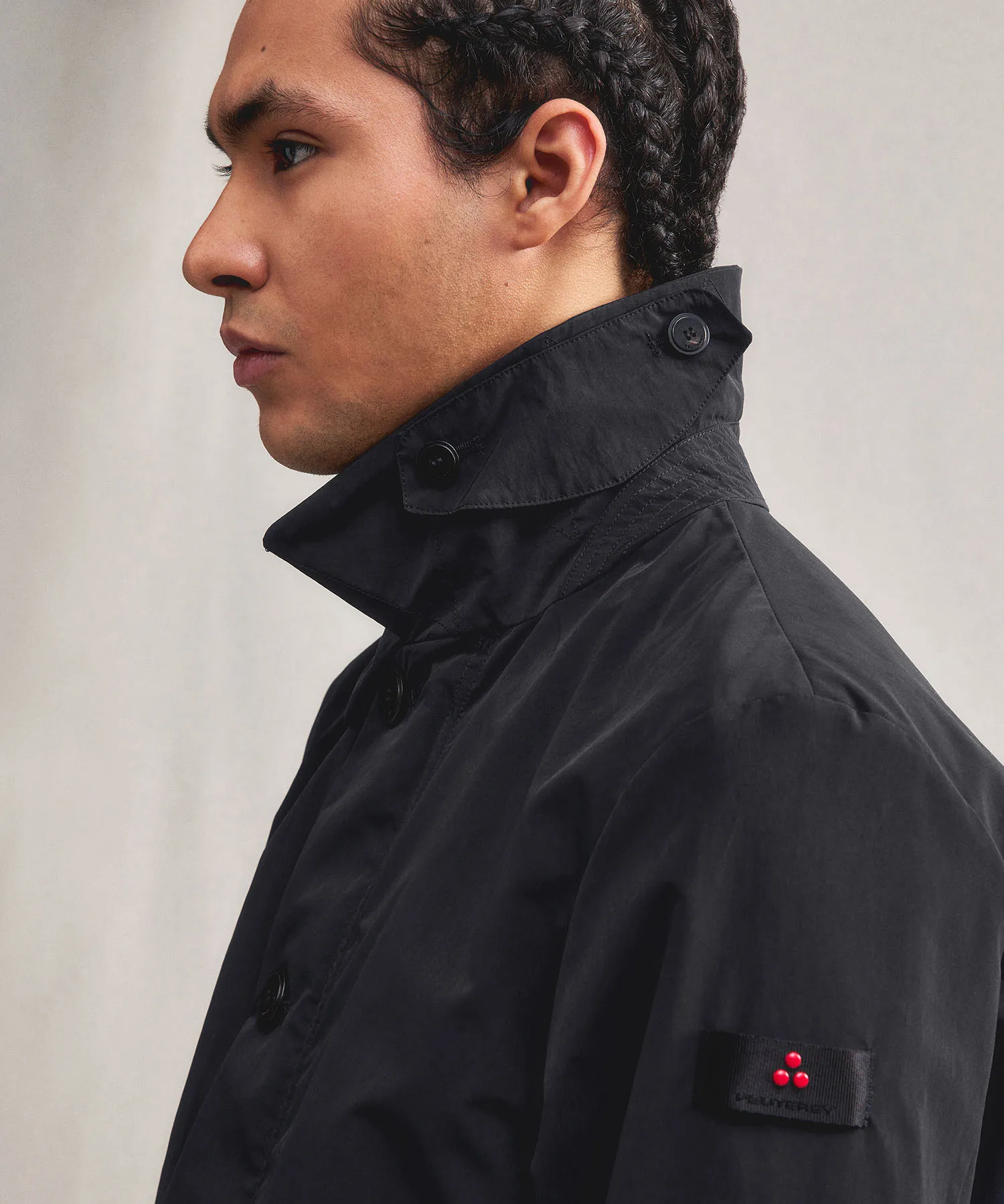 Trench in popeline di nylon