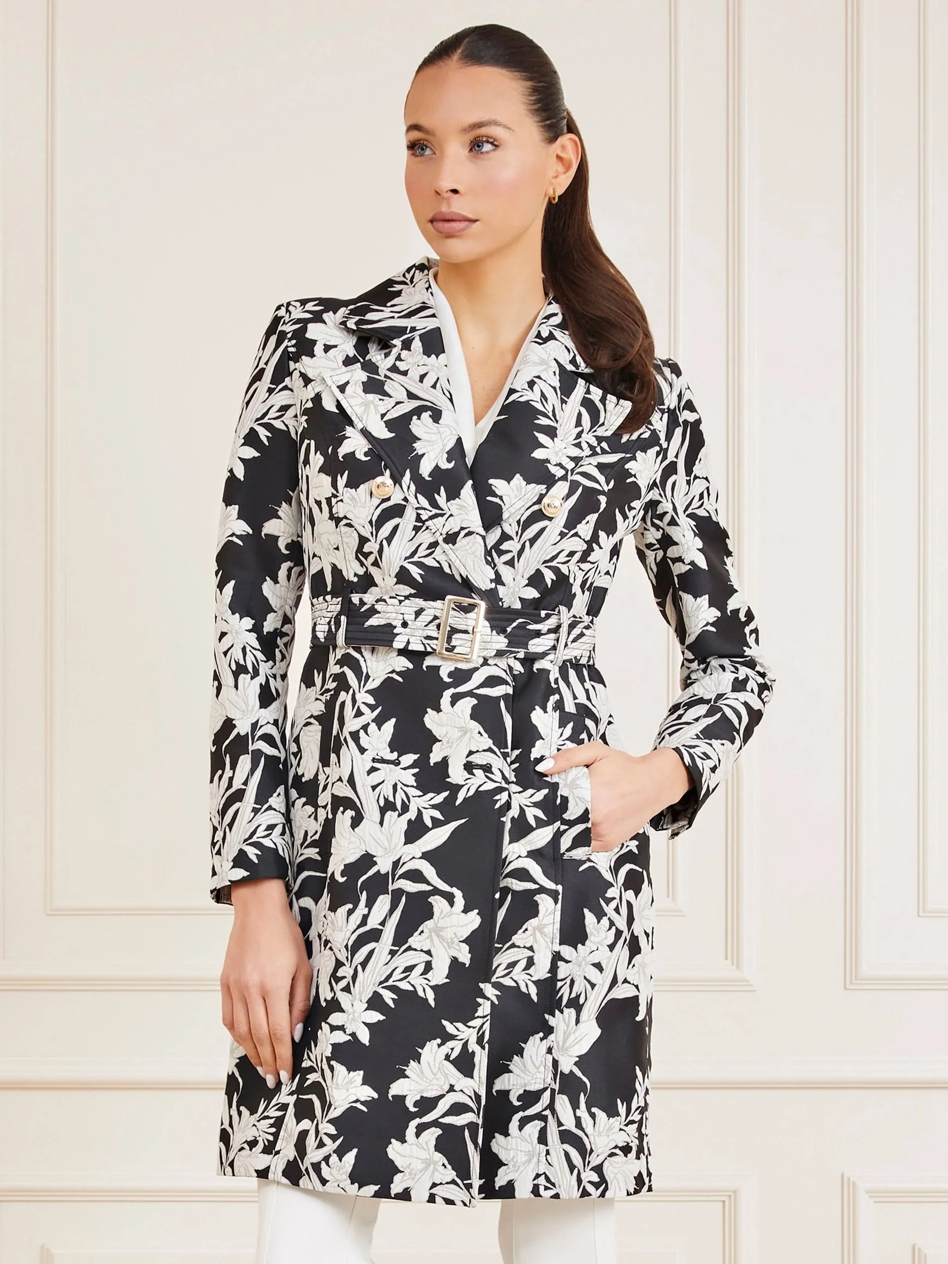 Trench marciano stampa all over