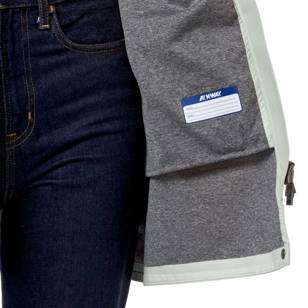 Trench Mathy Bonded Jersey Grey Sage