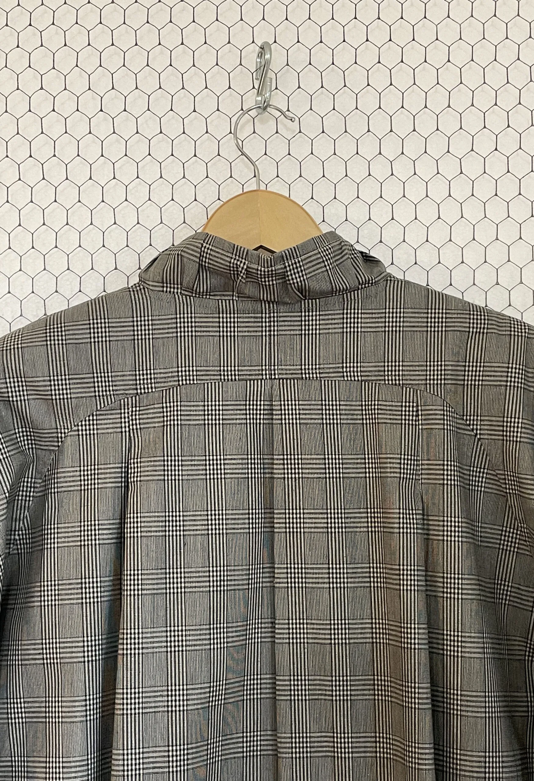 Trench svasato in tessuto cerato stampato vintage anni ’80
