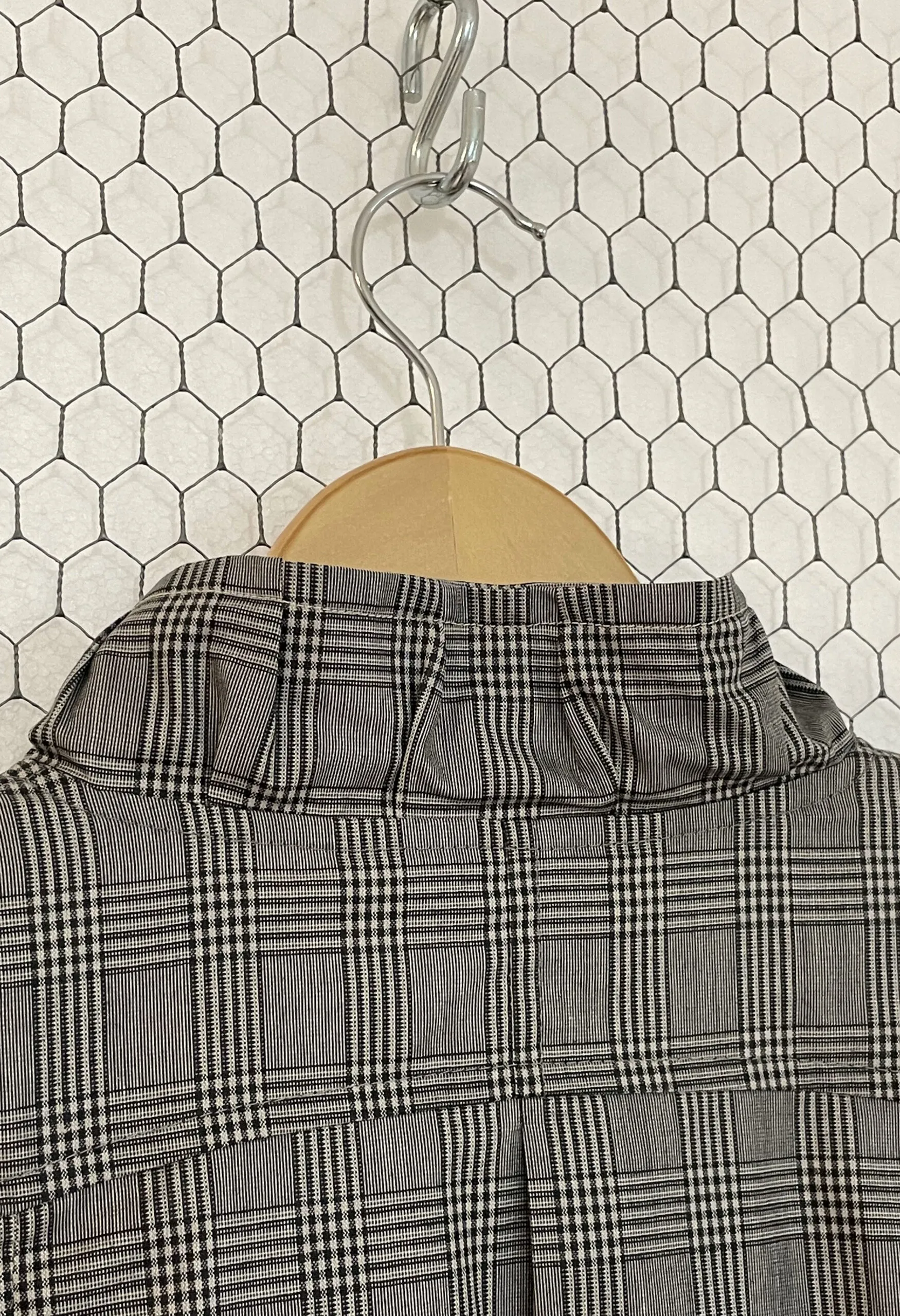 Trench svasato in tessuto cerato stampato vintage anni ’80