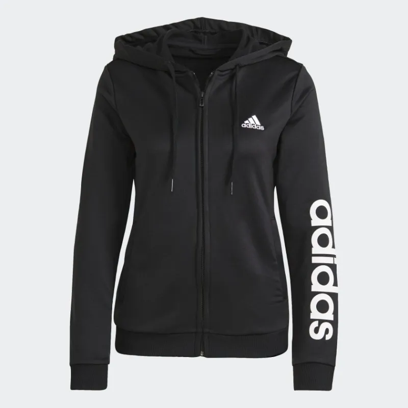 Tuta Adidas Essential Logo Nero-Bianco Donna