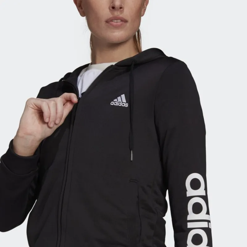 Tuta Adidas Essential Logo Nero-Bianco Donna