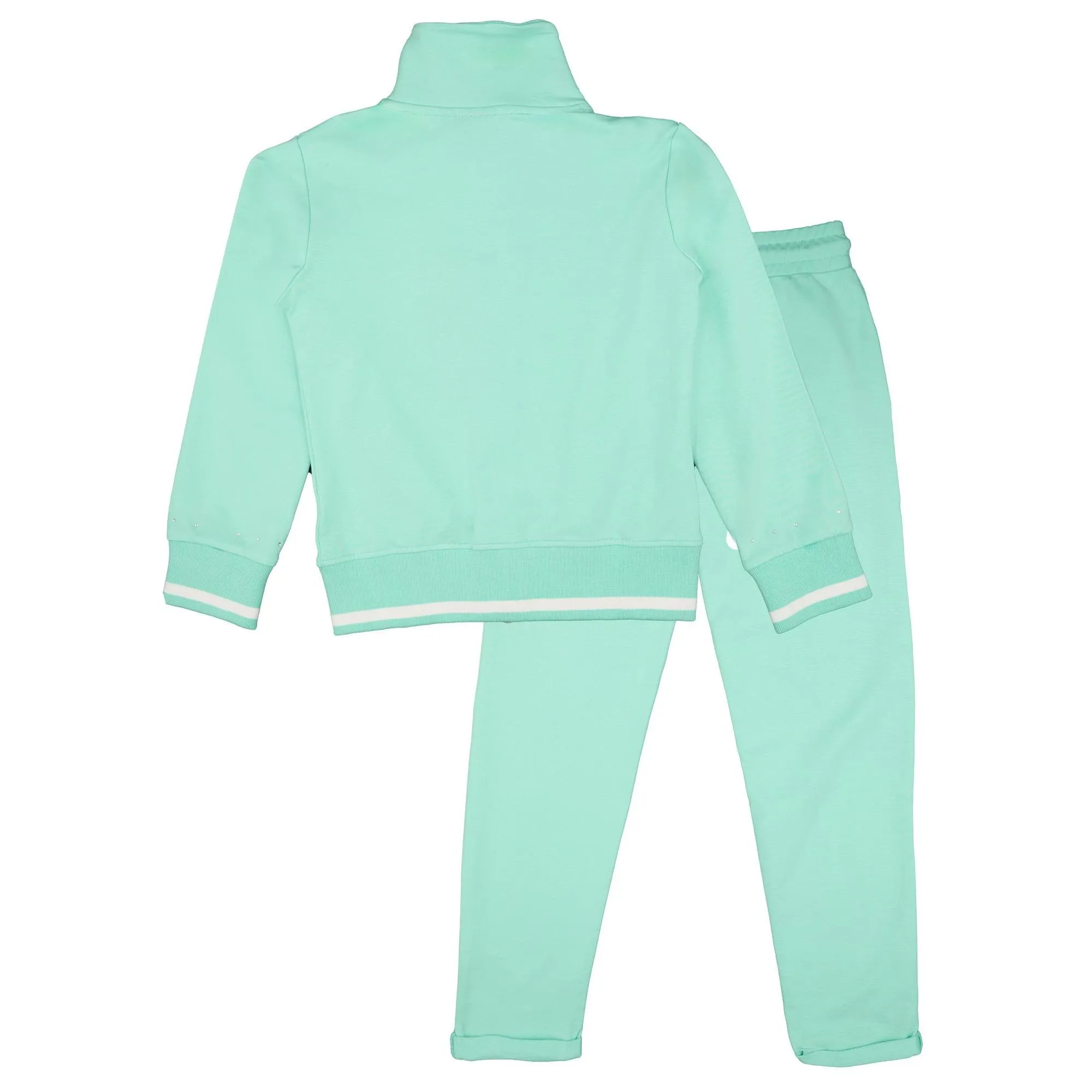 Tuta da bambina non felpata con colletto e zip Leone Bright