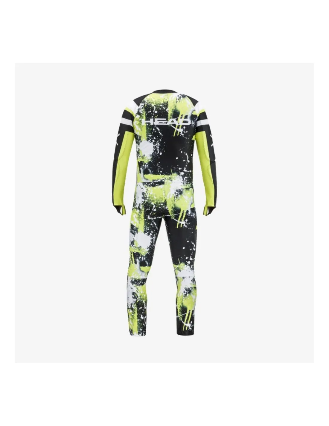 Tuta da sci Racing Head Tuta da gara da uomo nera / gialla