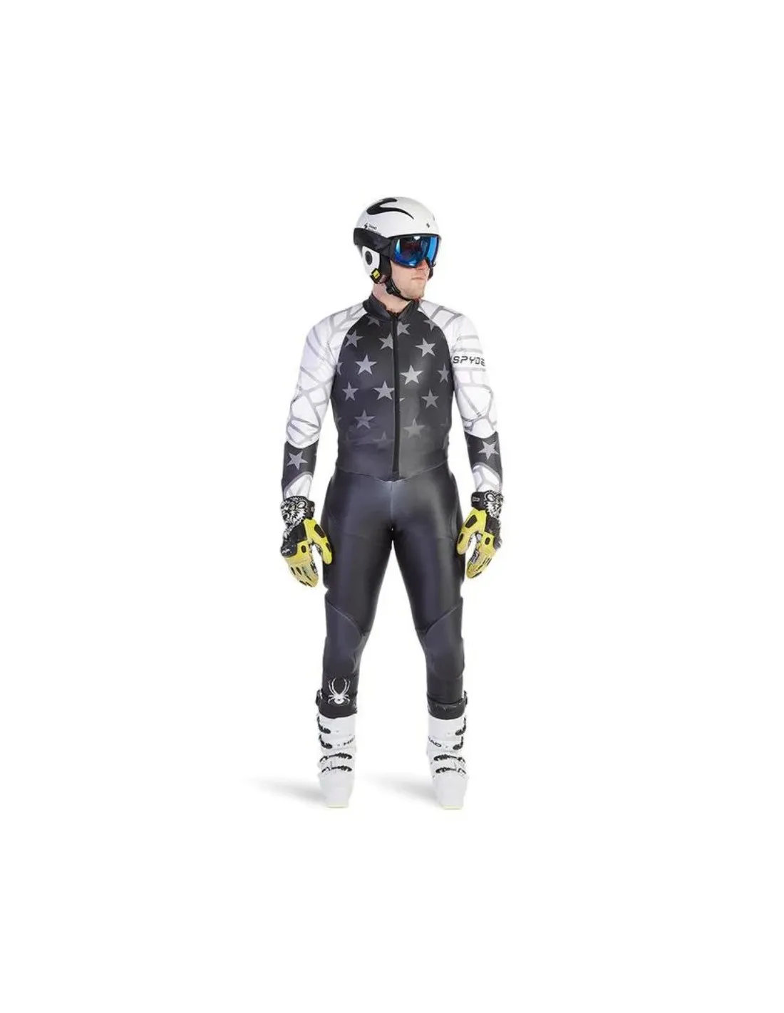Tuta da sci Racing Spyder da uomo Nine Ninety nera