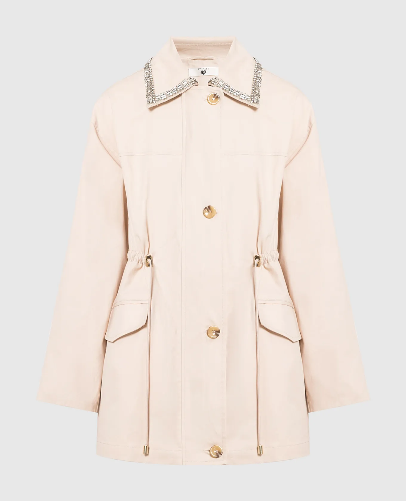 Twinset Impermeabile beige con strass 231LL26AA