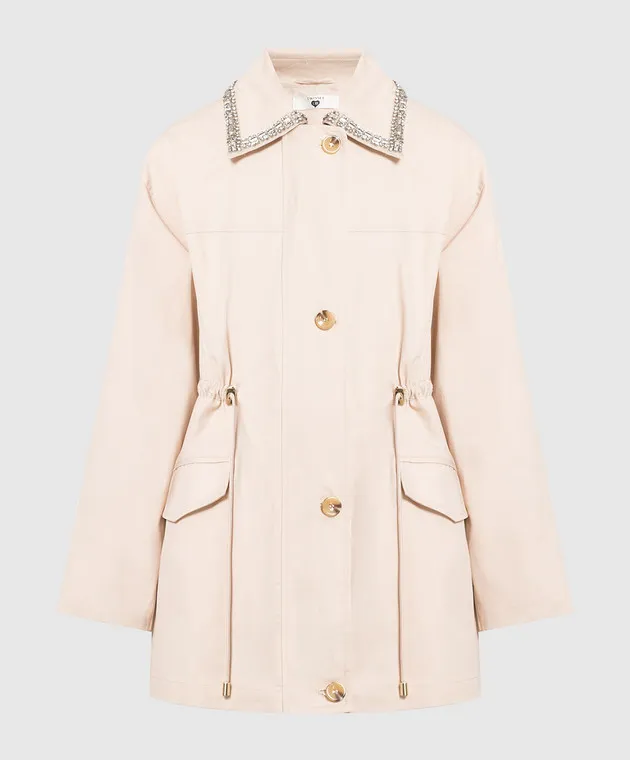 Twinset Impermeabile beige con strass 231LL26AA