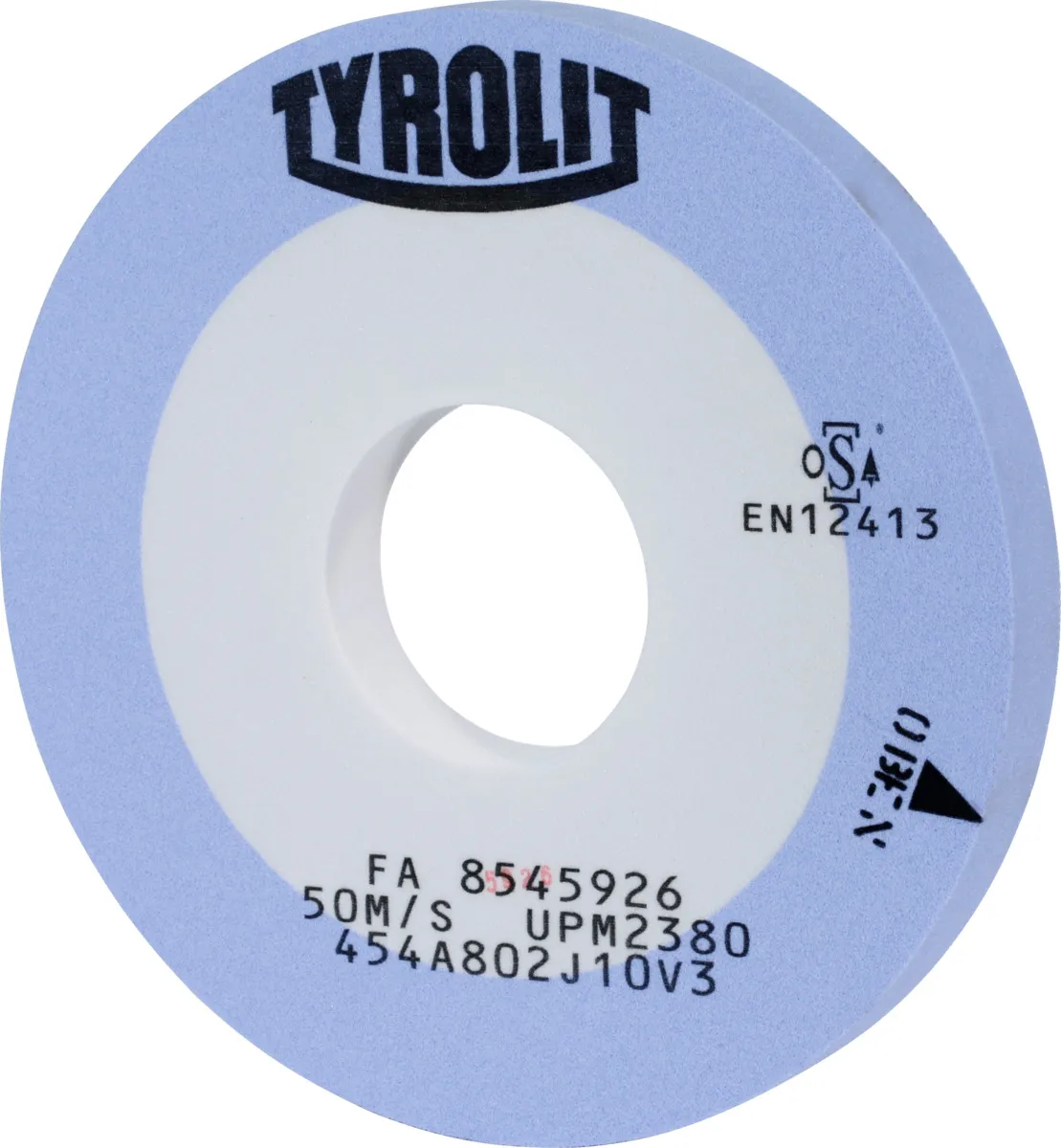 TYROLIT - Mola abrasiva per rettifica in tondo esterna di precisione DxTxH (mm), 400x40x127, Modello: A80