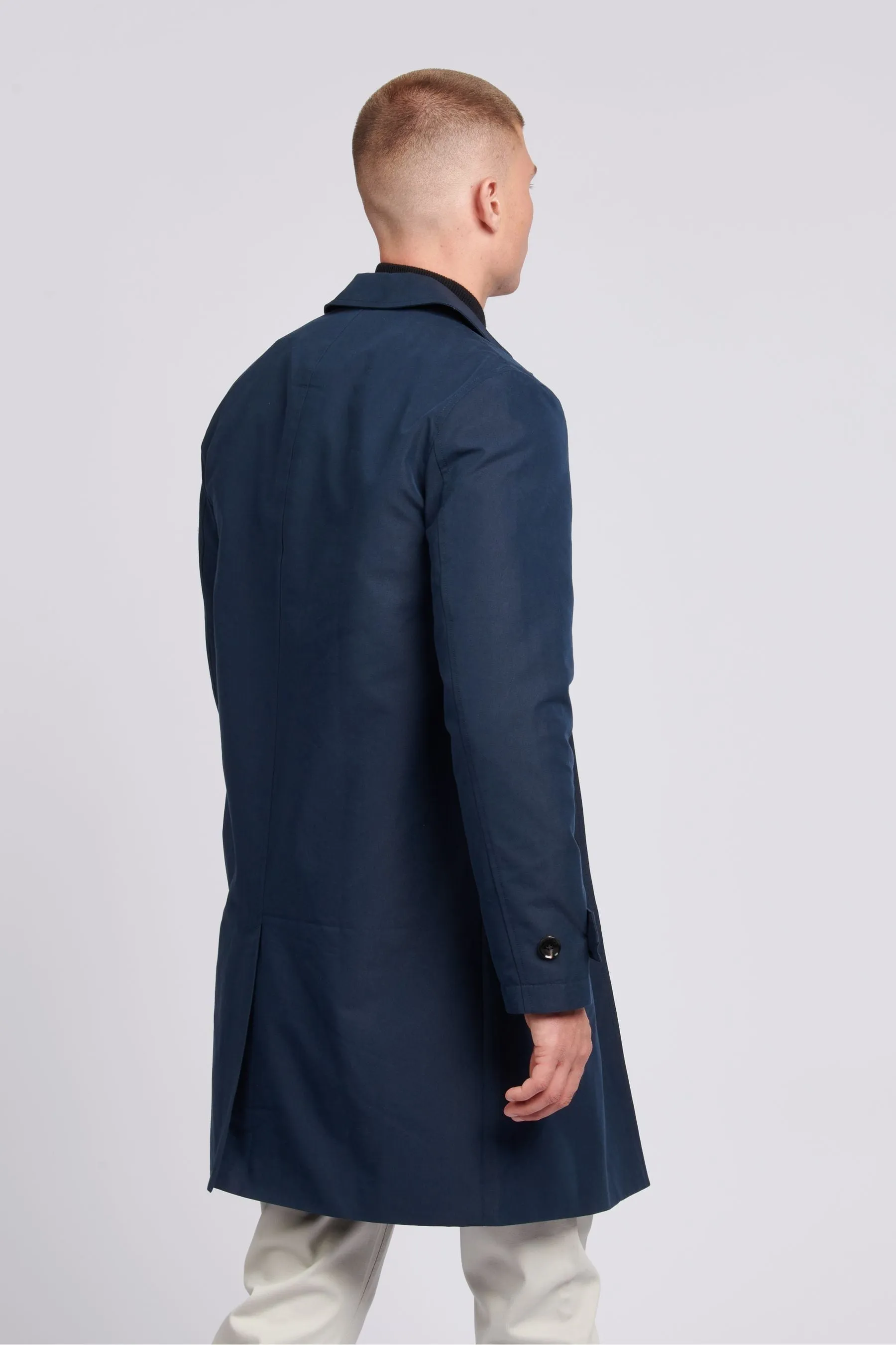 U.S. Polo Assn. Uomo Blu - Trench con parte anteriore piatta
