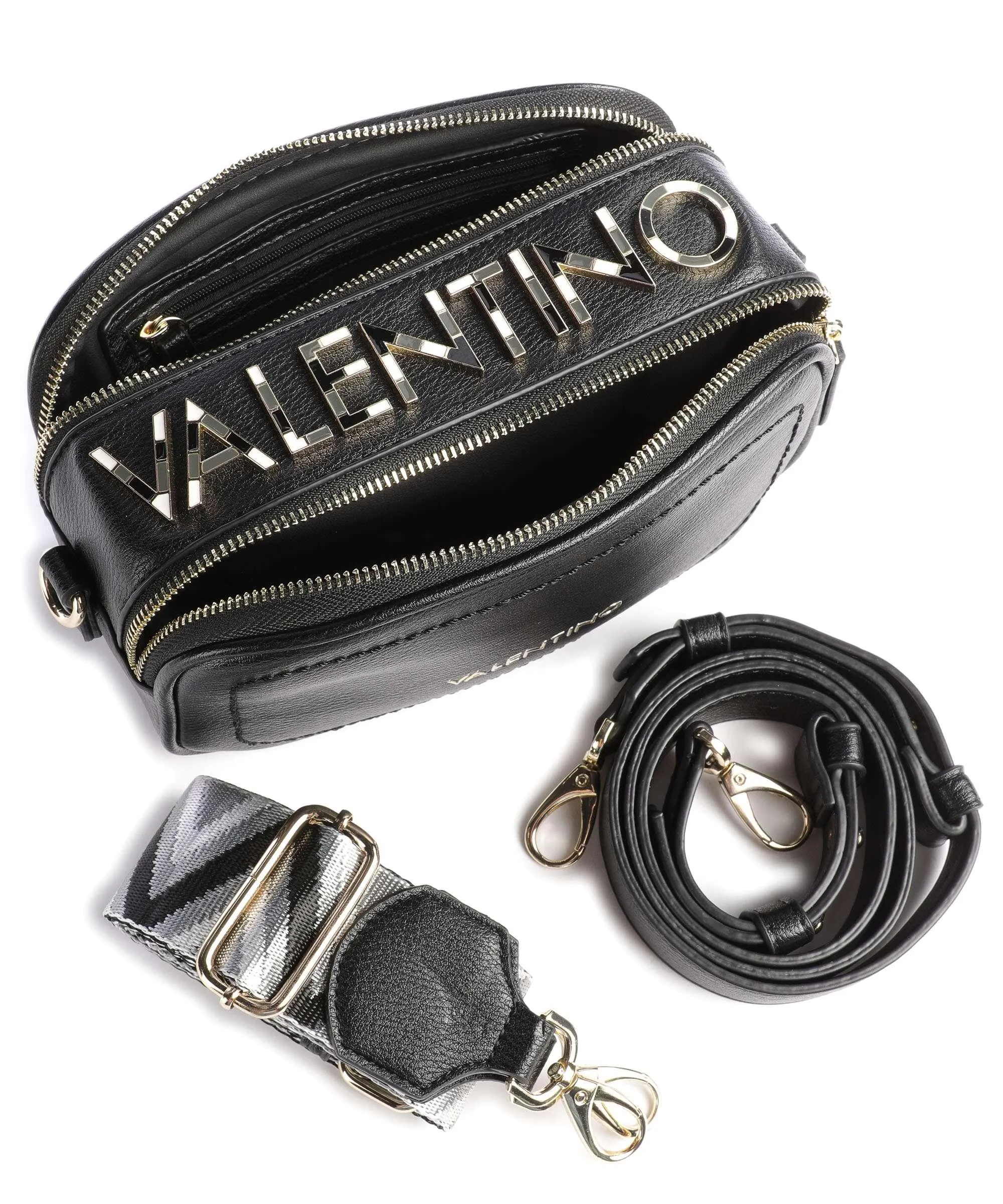  Valentino Bags Sled Borsa a tracolla pelle sintetica nero  