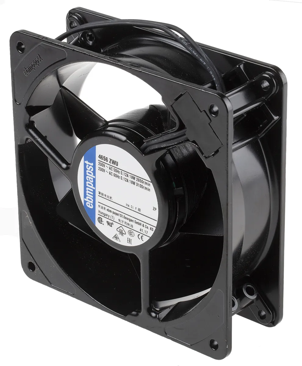 Ventola assiale in c.a. ebm-papst 4000 Z, 160m³/h, 230 V ca, 119 x 119 x 38mm